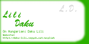 lili daku business card